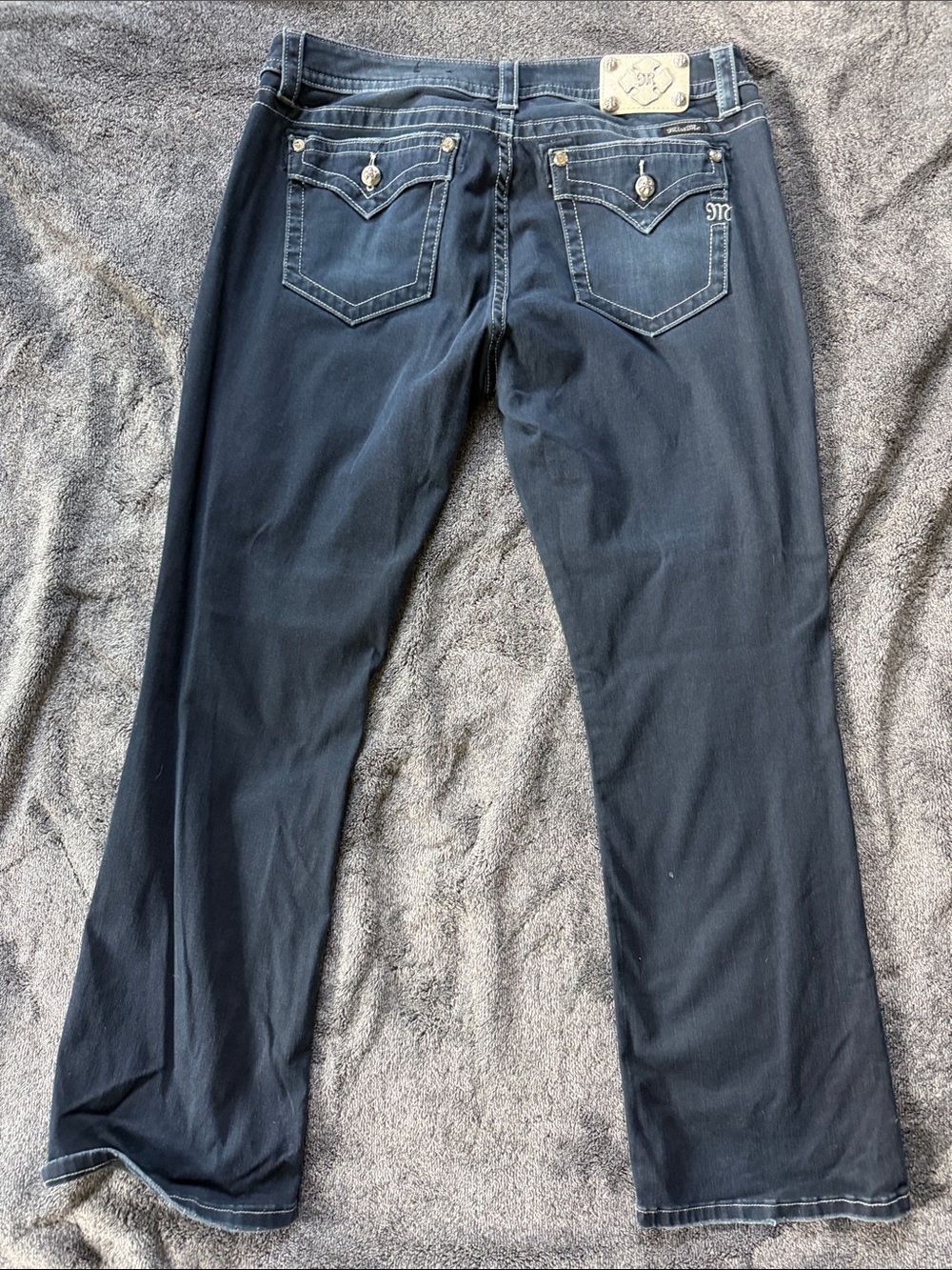 Miss Me Dark Wash Bootcut Jeans with Embellished Back Pockets
